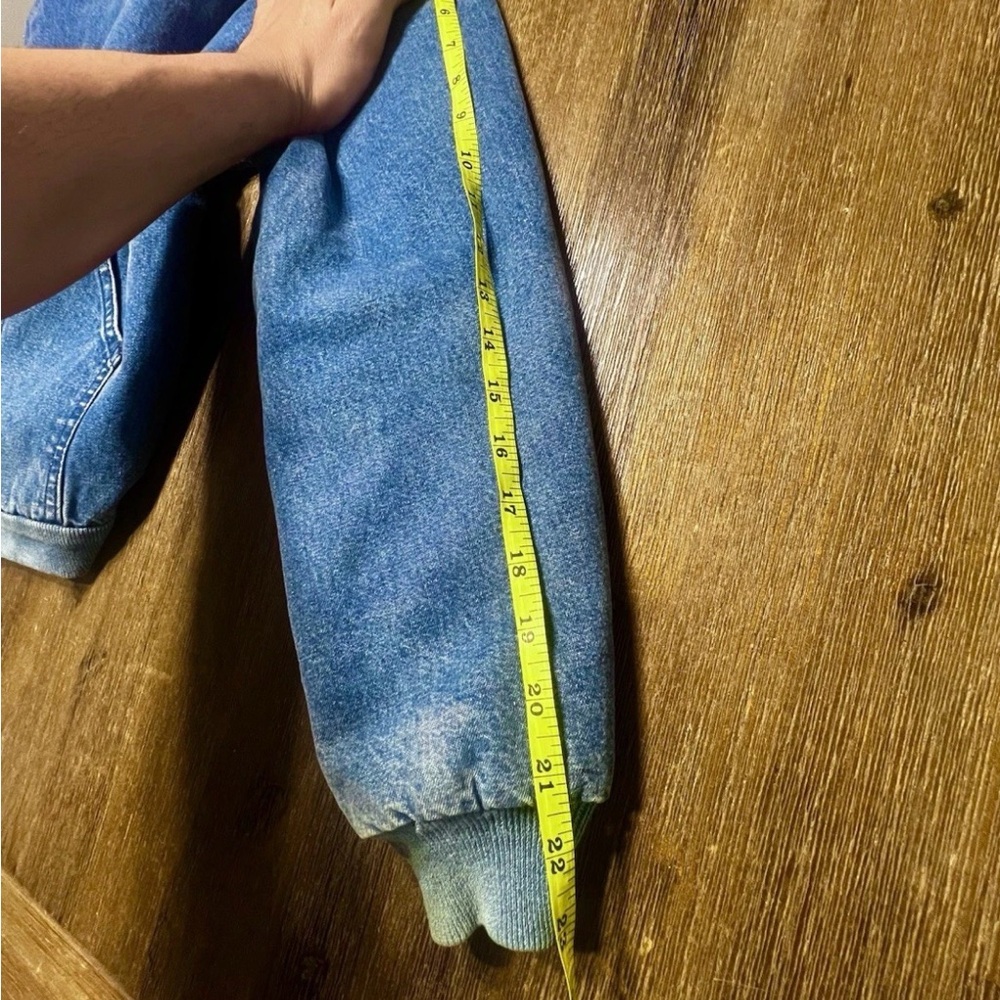 VTG 90s Carhartt Y07 DST denim blanket-lined hooded jacket. - Picture 7 of 7